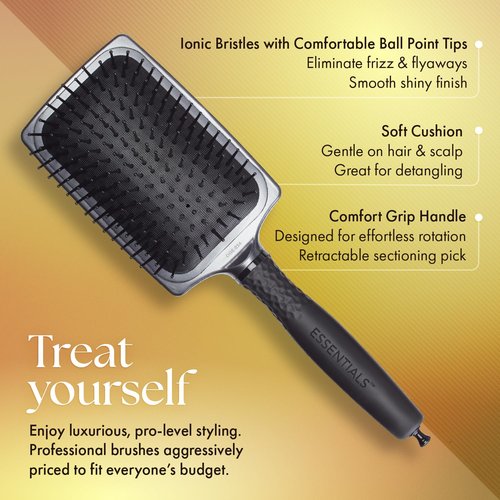 Olivia Garden Essentials Styling Brush - Professional Quality Hair Tool for Effortless Styling