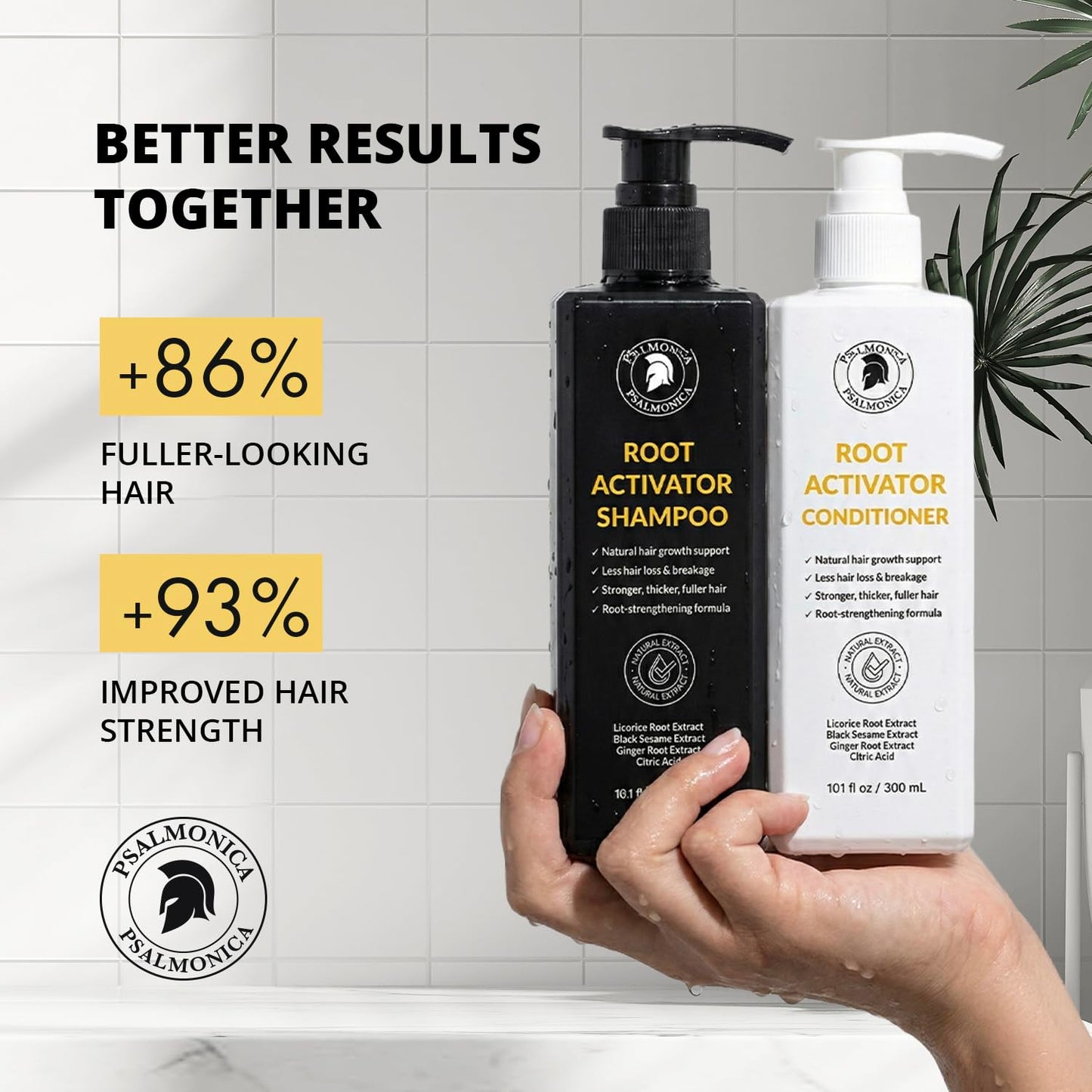 Skiennix Hair Growth Shampoo & Conditioner Set - Sulfate-Free Thickening Formula for Hair Loss & Thinning Hair