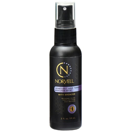 Norvell Venetian Self Tanner Mist for Face - Non-Comedogenic Bronzing Spray, 2 fl oz | Streak-Free, Natural Glow