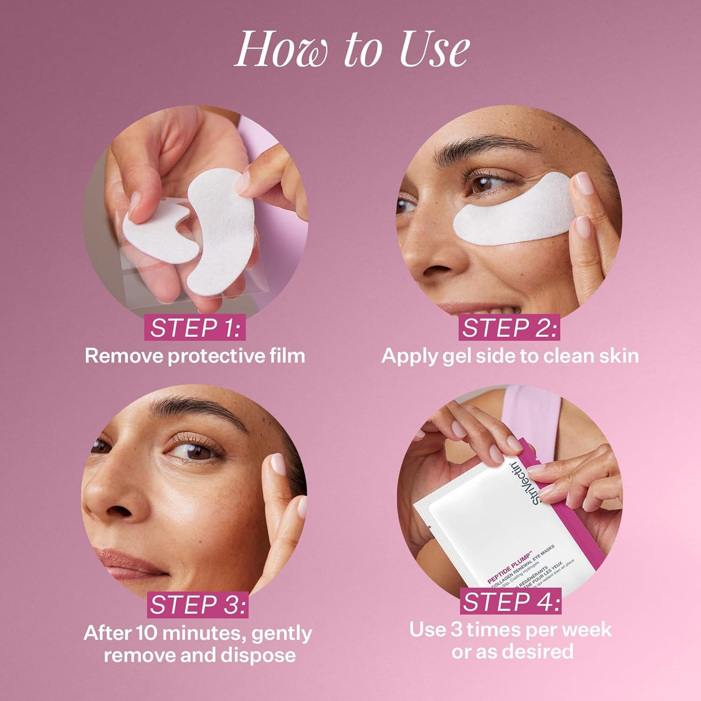 StriVectin Peptide Plump Eye Masks - Collagen Renewal & Smoothing Treatment