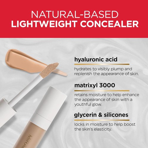 Mirabella Invincible Under Eye Concealer - Full Coverage Hydrating Formula with Hyaluronic Acid | Fair F70