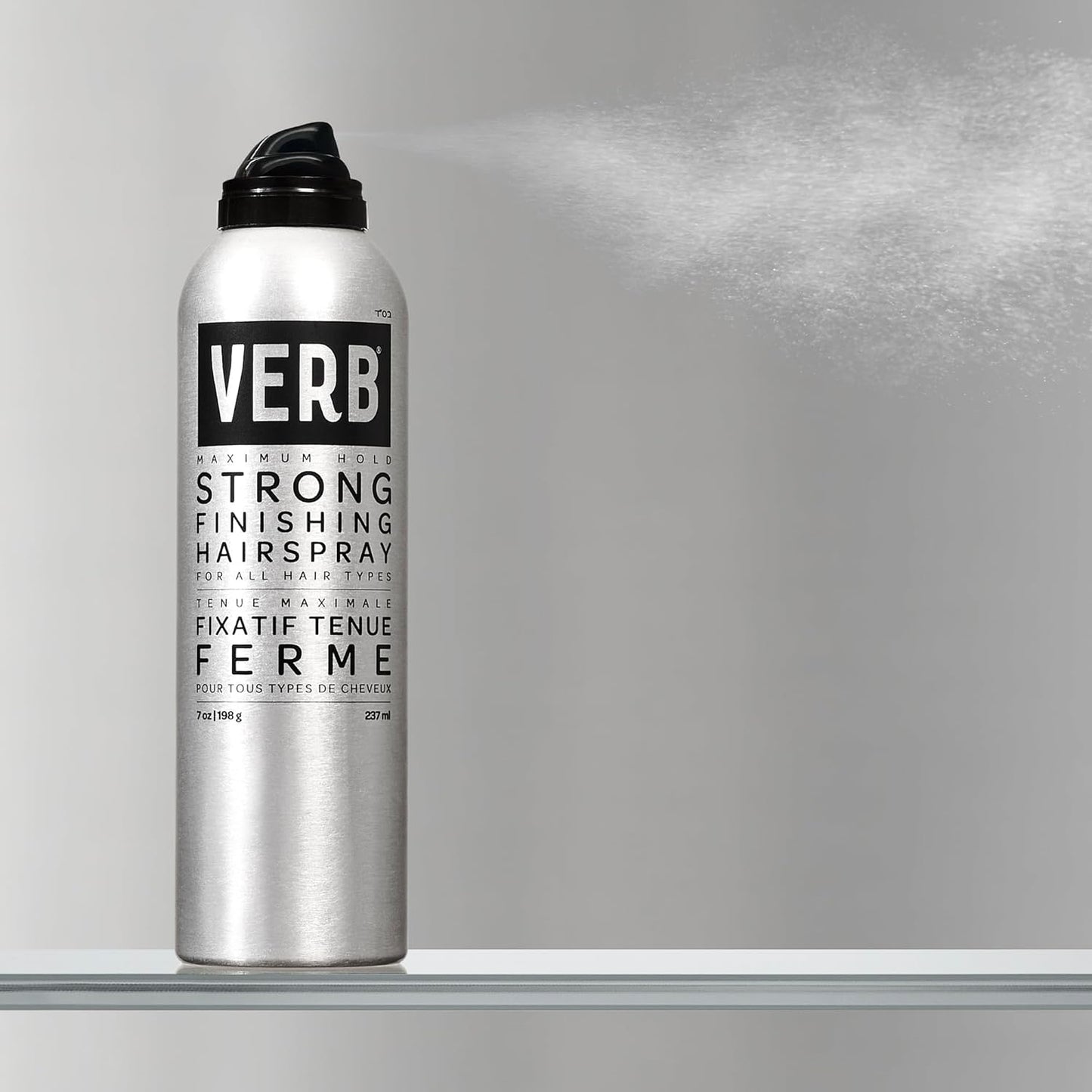 VERB Strong Finishing Hairspray, 7 oz - Firm Hold + Humidity Resistant - Warm Floral Scent