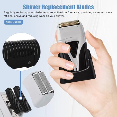 Babyliss Updated 4-Pack Foil Shaver Replacement Blades | Precision Cutting for Smooth Shaves