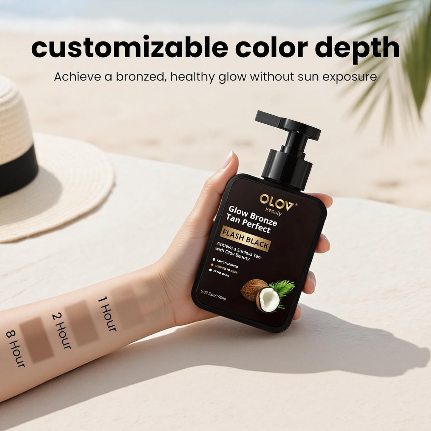 Skiennix Self Tanning Lotion - Natural Shea Butter & Coconut Oil Formula for Sensitive Skin | 5.07 fl oz