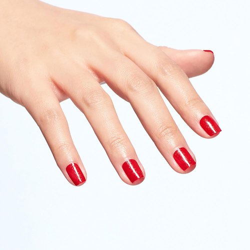 OPI Nail Lacquer Nail Polish - Opaque Bright Red Shimmer | Fast-Drying, Chip Resistant Formula