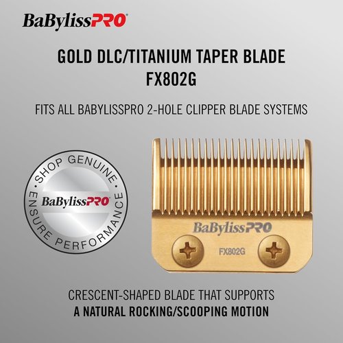 BaBylissPRO Replacement Taper Clipper Blades - Compatible with FX870, FX825, FX673 | Precision Cutting