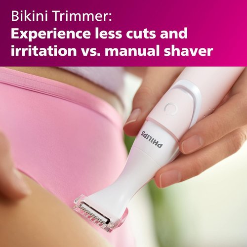Philips Beauty Bikini Trimmer & Precision Trimmer Bundle - Special Edition, Pink & White