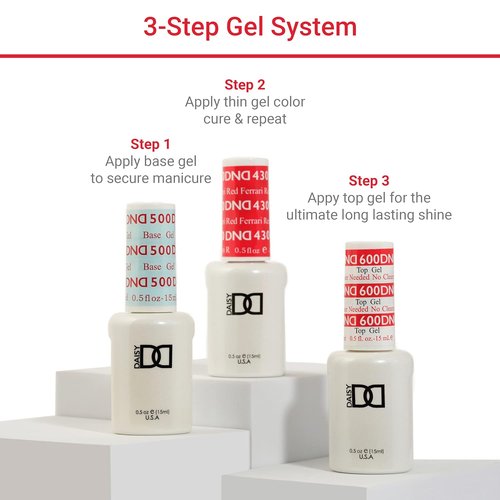 DND Gel Polish Set - Pink Collection | UV/LED Gel Polish & Air Dry Nail Lacquer Duo, 0.5 Fl Oz Each