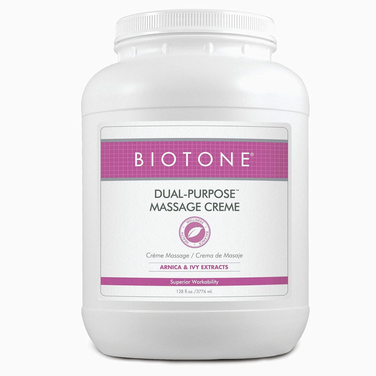BIOTONE Dual-Purpose Massage Crème - Arnica & Ivy Extracts for Effortless Glide | Luxurious Feel