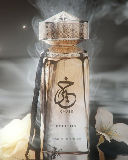 Paris Corner Khair Felicity Perfume - 3.4 fl oz | Joyful Unisex Fragrance with Champagne, Cassis, Rose, Vanilla, Musk