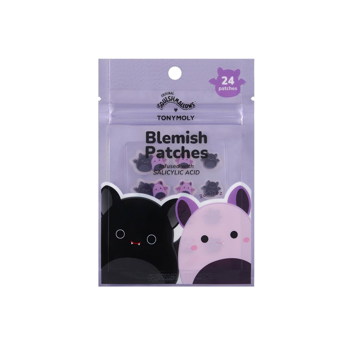 TONYMOLY Blemish Patches - Halloween Emily & Zumirez the Bat - Hydrocolloid Acne Treatment, 24 Count