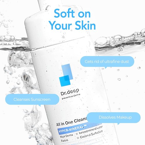 Dr. Deep All-In-One Cleansing Foaming Facial Cleanser - Gentle Makeup Remover for Bumpy Skin & Blackheads - 5.07 fl. oz