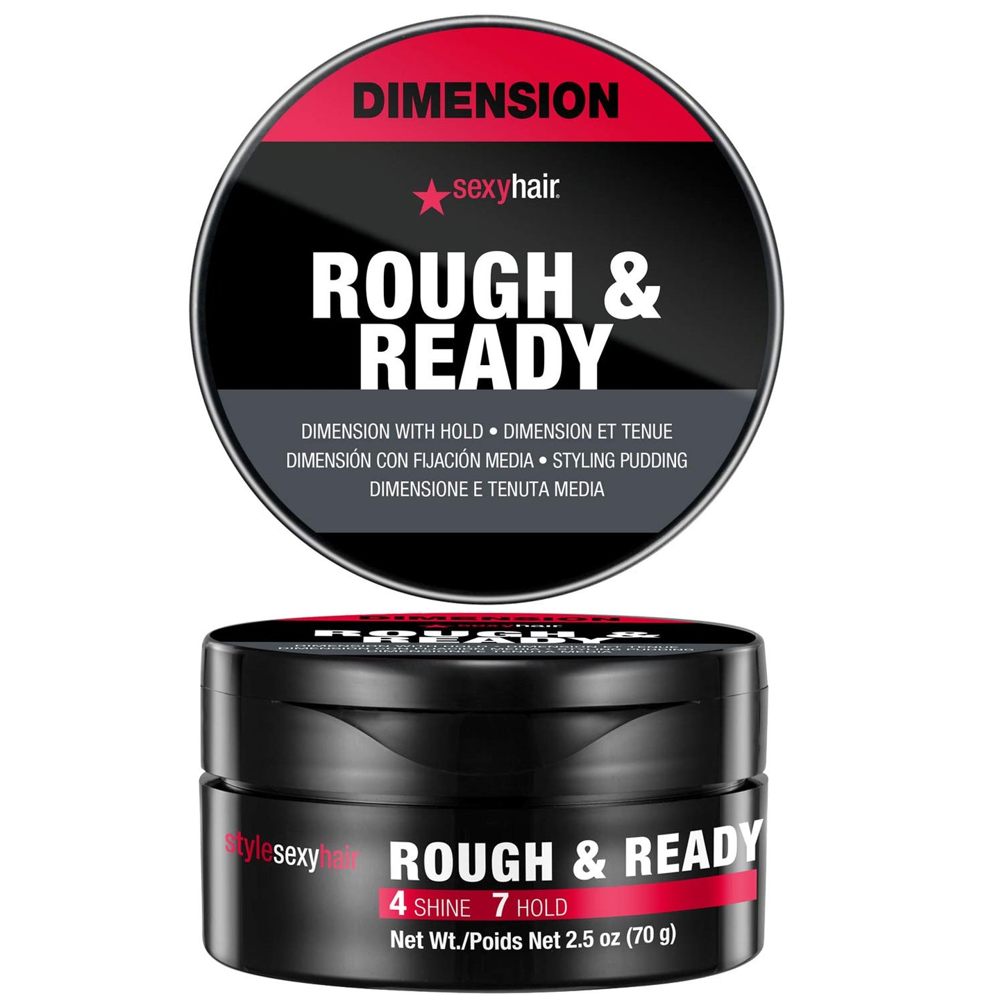 SexyHair Styling Putty - Rough & Ready Dimension with Pliable Hold for Easy Molding & Defining
