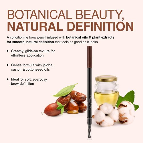 Palladio Brow Pencil & Brush - Perfectly Defined Eyebrows in Taupe Shade