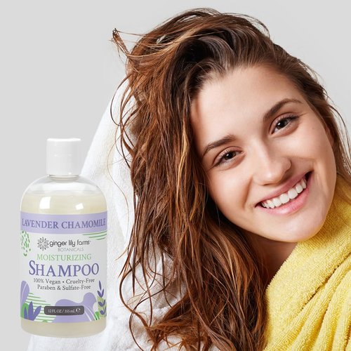 Ginger Lily Farms Botanicals Moisturizing Shampoo - 100% Vegan & Cruelty-Free, Lavender Chamomile, 12 Fl Oz
