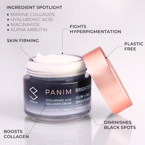 PANIM Marine Collagen Cream - Anti-Aging Face Moisturizer with Hyaluronic Acid & Niacinamide | 3.4 fl oz