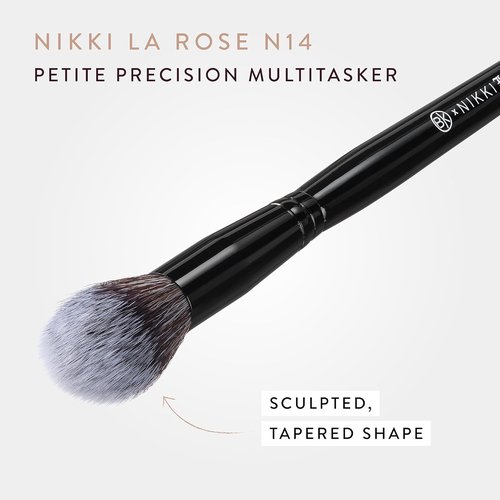 BK Beauty - Nikki La Rose N14 Precision Concealer Brush - Multi-Tasking Tapered Design for Under-Eye & Small Areas
