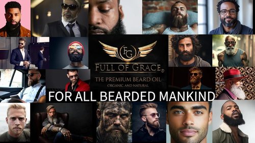 FULL OF GRACE Premium Beard Oil - Organic Blend with Argan & Jojoba for Hydration | Oud, Vanilla Caviar & Amber | 30ml