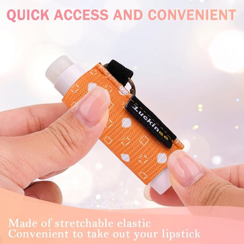 LUCKINEE Lip Balm Holder Keychain - 3PCS Lip Gloss & Lipstick Pouch - Perfect for ChapStick & Burt's Bees