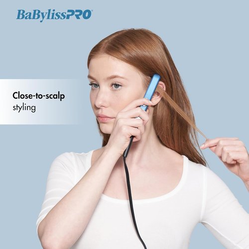BaBylissPRO Nano Titanium Mini Straightening Iron Blue 0.5 Inch