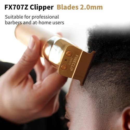 BaBylissPRO FX707Z Replacement Blades - Fine-Tooth T-Blade for Zero-Gapped Trimming | Gold, 2 Pack