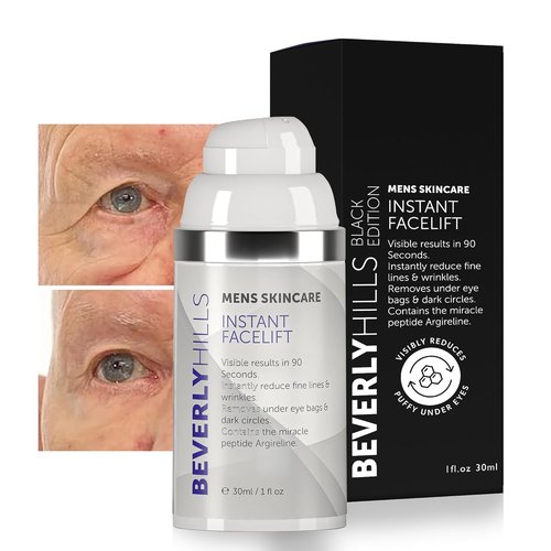 Beverly Hills Men's Instant Facelift Serum - Reduces Dark Circles & Puffy Eyes | Anti-Wrinkle Treatment