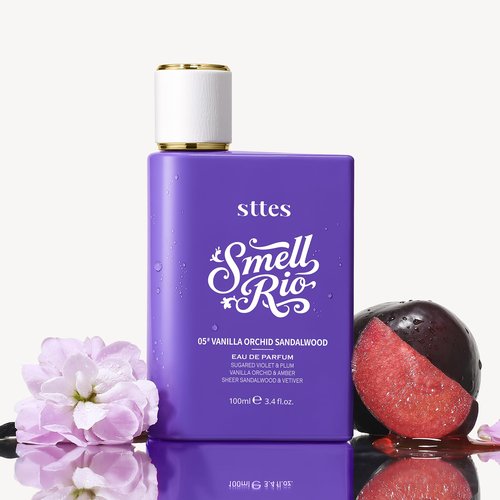 Sttes Smell Rio Perfume 05# (Vanilla Orchid Sandalwood) - Eau De Parfum, 100ml/3.4 fl.oz, Purple, Sugared Violet & Plum, Amber & Vetiver Notes