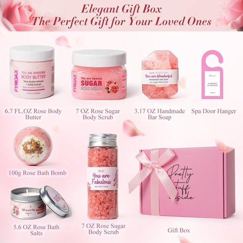 Regine Switzerland 7-Piece Home Spa Kit - Luxurious Rose Gift Set for Women | Perfect for Birthdays & Special Occasions