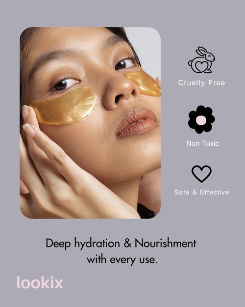 Lookix Under Eye Patches for Dark Circles and Puffiness - (15 pairs) Collagen Eye Masks with Natural Extracts for Wrinkle Reduction, Puffy Eyes & Eye Treatment Gels