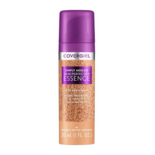 Covergirl Simply Ageless Skin Perfector Foundation - Tinted Skincare Makeup, Medium 40, Radiant Finish, 1.0oz