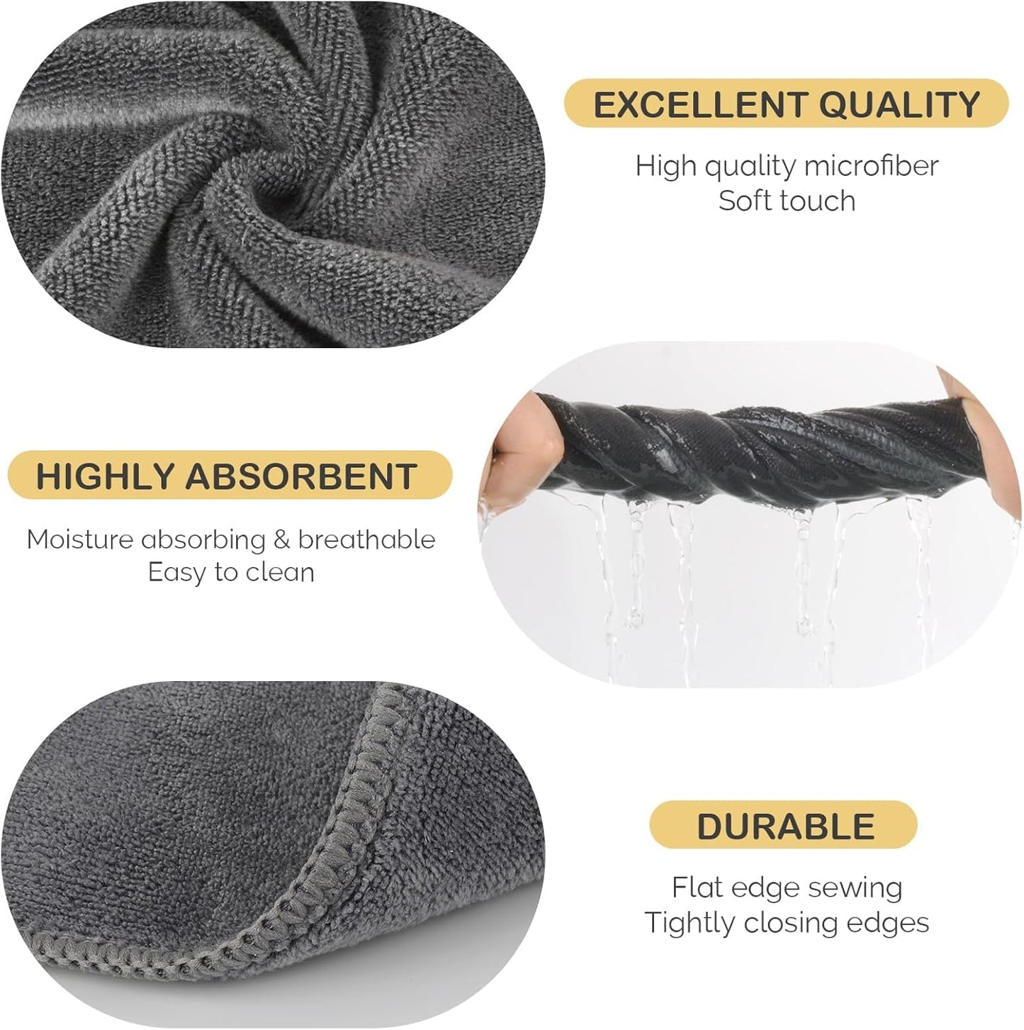 SINLAND Microfiber Face Cradle Covers - Large, Soft & Reusable Non-Stick Massage Headrest Cover