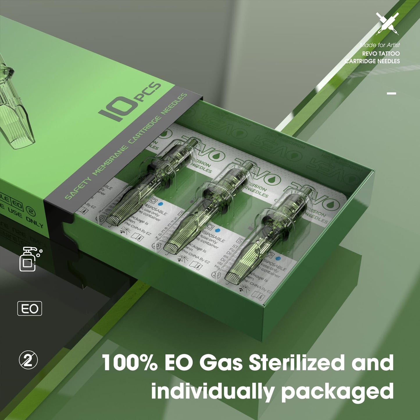 INKin REVO Tattoo Cartridges Magnum 11M1, Tattoo Cartridges #12 Standard 0.35mm Mag Disposable Tattoo Needles With Stay-Sharp Needles Long Taper 20Pcs with Professional Membrane For Tattooing(R1211M1)