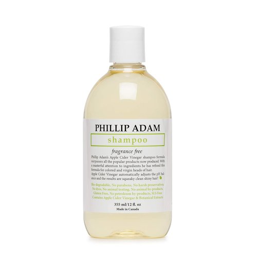 Phillip Adam Fragrance-Free Shampoo - Sulfate & Paraben Free - pH Balancing Formula - 12 Ounce