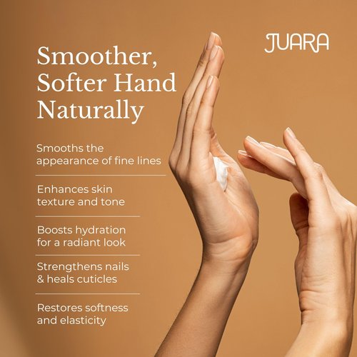 Juara Hand & Nail Balm - Anti Aging Hand Cream for Dry Cracked Hands - Cuticle Treatment with Coconut Oil & Shea Butter - Moisturizing Hand Cream for Women - Natural Ultra-Rich Hand Balm