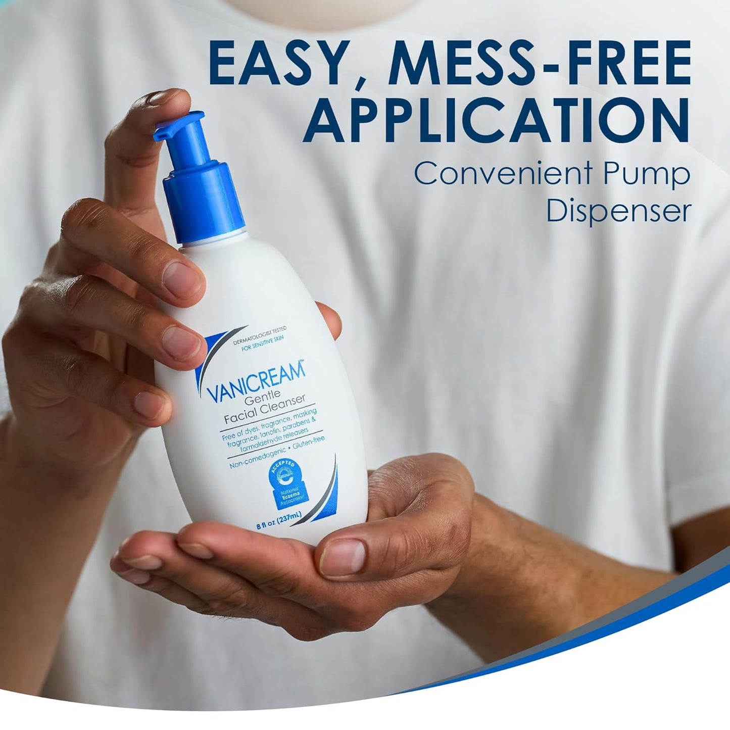 Vanicream Gentle Facial Cleanser - 8 Fl Oz | Irritant-Free Formula for Sensitive Skin