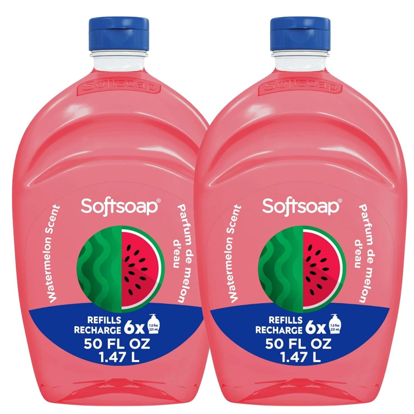 Softsoap Limited Edition Seasonal Scents - Extra Large 100 FL Oz Refill Bottles | Watermelon Liquid Hand Wash