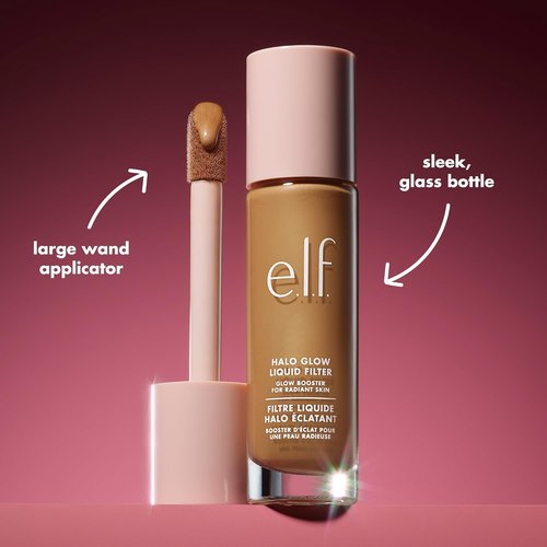 e.l.f. Halo Glow Liquid Filter - Complexion Booster for Glowing Skin, Infused with Hyaluronic Acid, Vegan, 0.5 Fair