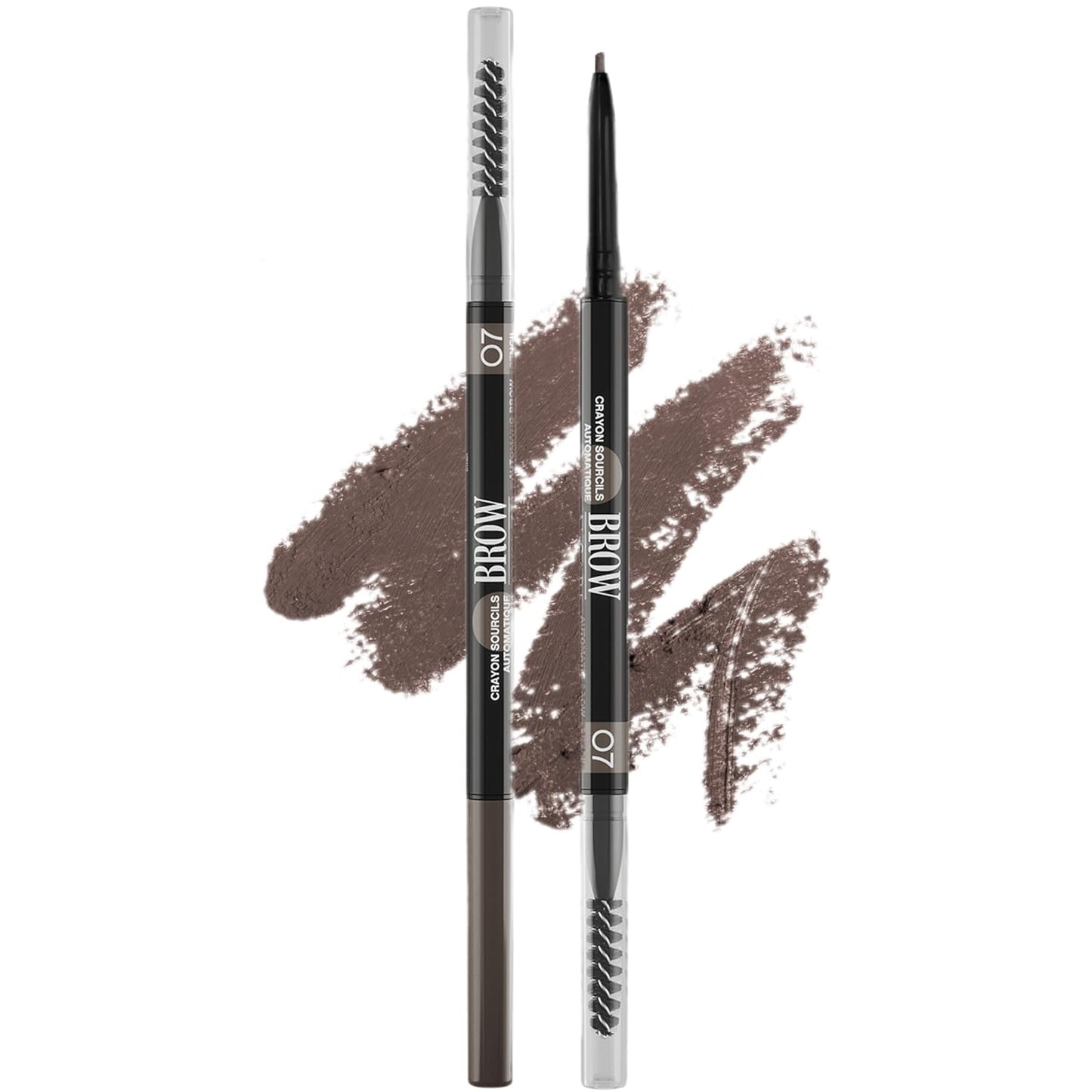 Vivienne Sabó Brow Arcade Eyebrow Pencil - Micro Definer with Brush for Cool Toned Hair | Shade 07 Ash Brown, 0.035 oz