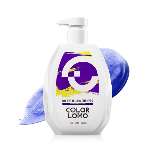 COLORLOMO Bye Bye Yellow Purple Shampoo, Neutralizes Brass & Yellow Tones, Sulfate Free, For Color Treated, Blonde, Bleached, Highlighted Brown or Silver Hair, 11. 83 Fl Oz