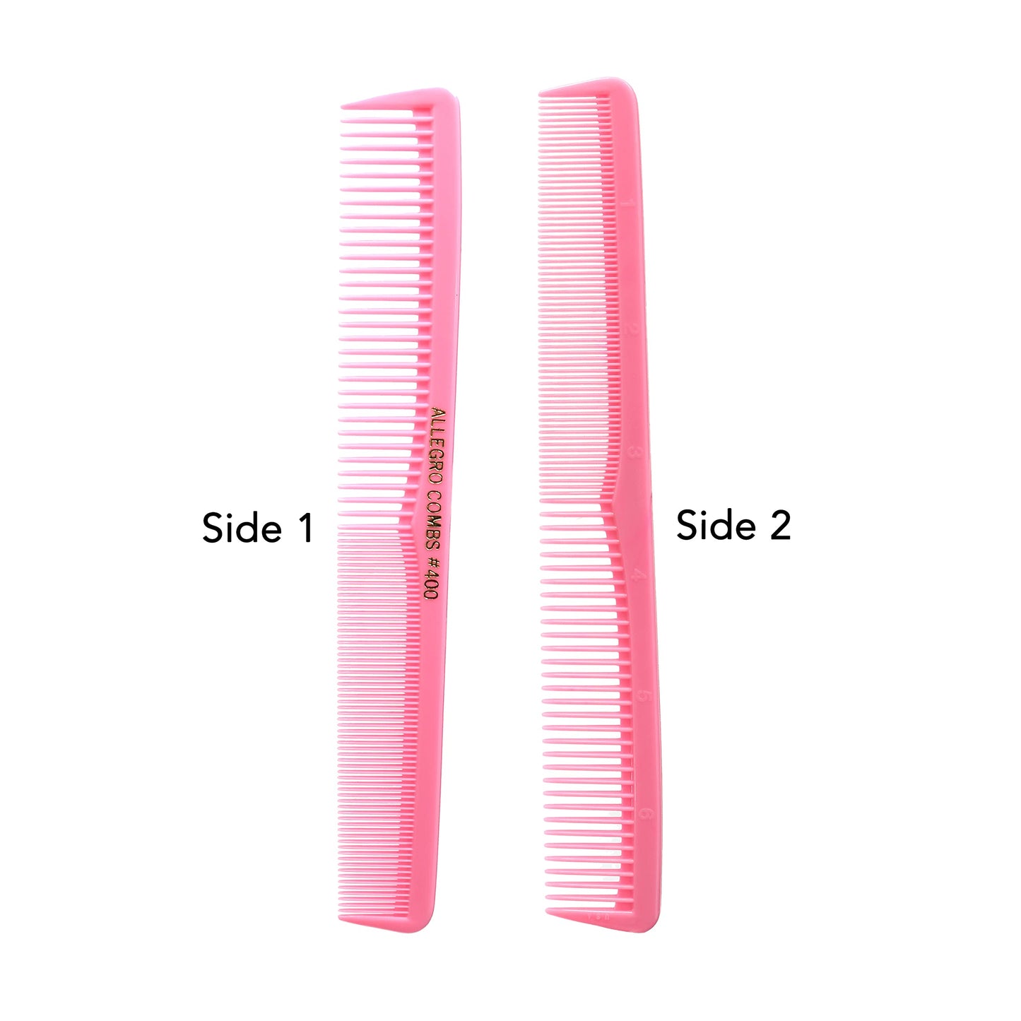 Allegro Combs 400 Barber Combs Cutting Combs All Purpose Combs 12 Pk. (Fresh Pink)