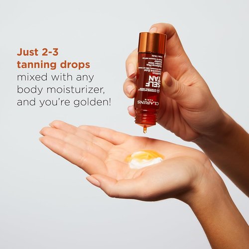 Clarins Self Tanning Body Booster - Natural, Streak-Free Tanning Drops to Mix with Moisturizer | 1 Oz