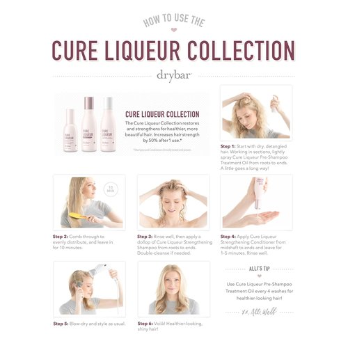 Drybar Cure Liqueur - Restorative Pre-Shampoo Treatment Oil for Healthy, Shiny Hair