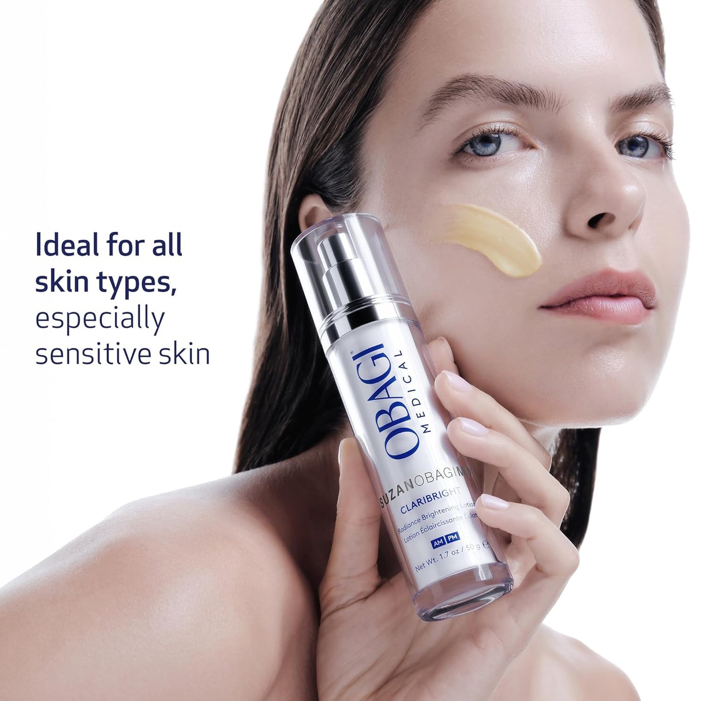 SUZANOBAGIMD Claribright Brightening Lotion - Reduces Dark Spots & Redness, 1.7 oz for Sensitive Skin
