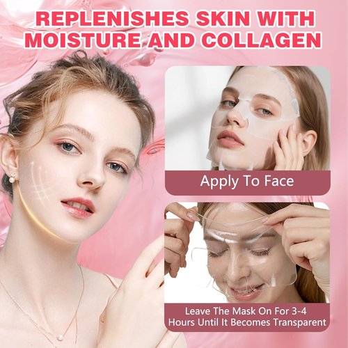 Bio Collagen Face Mask - Hydrating Korean Sheet Mask for Firm Skin | 4 Pcs for Glass-Like Glow