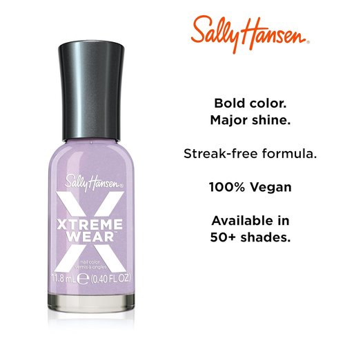 Sally Hansen Xtreme Wear Nail Polish - Streak-Free, Long-Lasting, Chip-Resistant | Lavender Skies, Soft Pastel Color