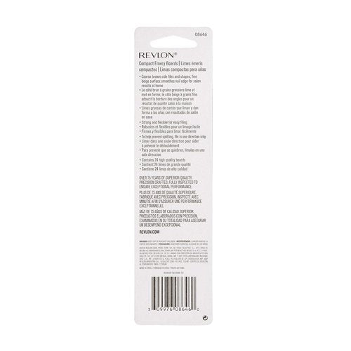 Revlon Nail File Set - Dual-Sided Emery Boards for Shaping & Smoothing Nails | 24 Count
