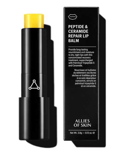 Allies of Skin Peptide & Ceramide Repair Lip Balm Treatment - Nourishing Formula with Sea Buckthorn & Avocado | 3.8g/0.13 oz