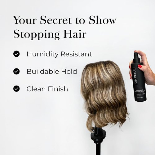 Jon Renau Flexible Holding Spray - Buildable Hold for Wigs | Paraben & Sulfate Free, 8.5 oz