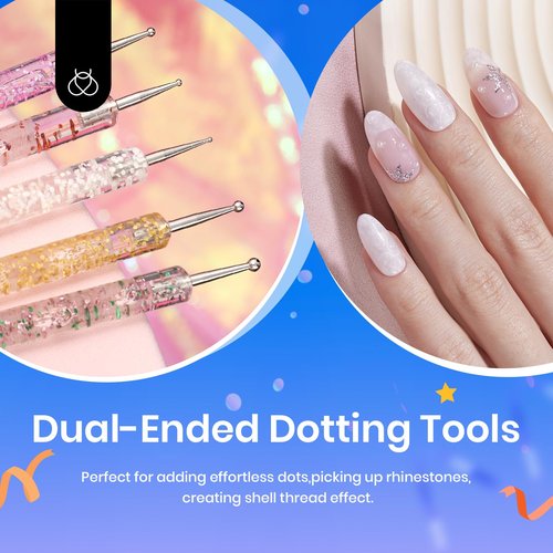 Beetles White Gel Nail Polish,15ml Fall Soak Off UV Gel Polish & 31pcs Nail Art Brushes with Palette Holder All in One for Starter Manicure Design Set