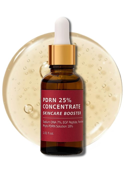 Salmon DNA PDRN 250,000 ppm Concentrate Skincare Booster - Microneedling Serum w/EGF Peptide & PDRN 25% Growth Factor - Anti-Aging Face Serum with Panthenol 1 Fl Oz Korean Skincare